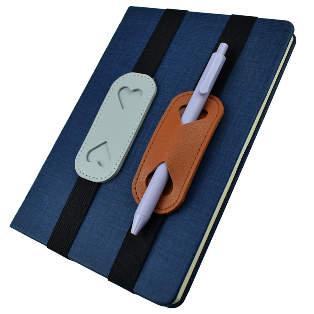 Leather Work Diary - Elastic PU Leather Pen Holder Band