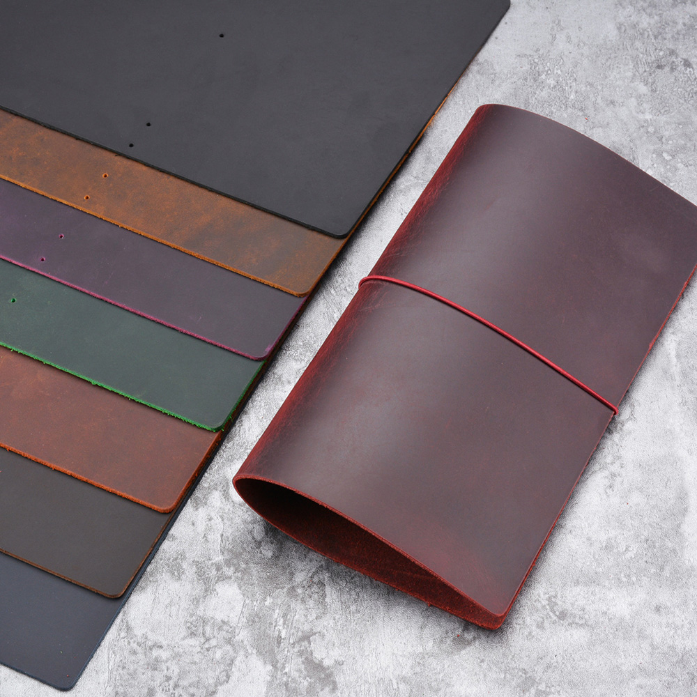 Leather Work Diary - DIY Notebook Cover Crazy Horse Leather