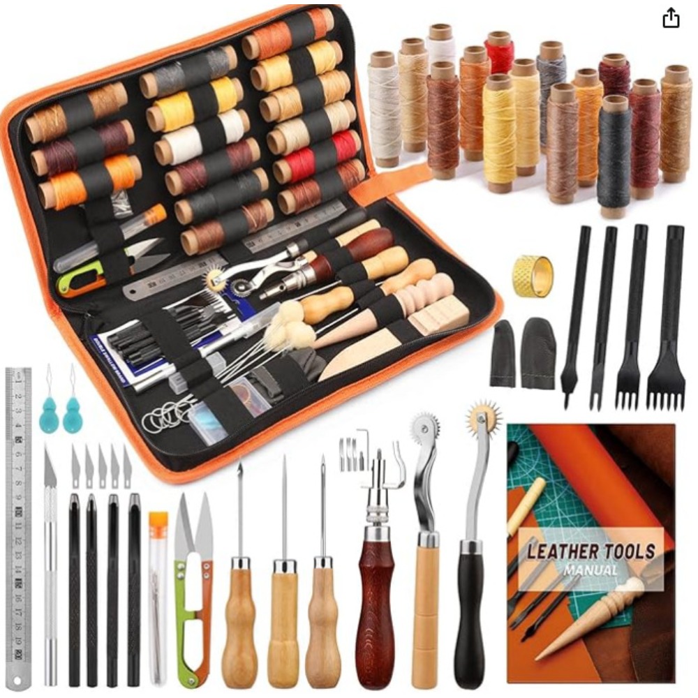 Beginner Leatherwork Kit - Leather Working Tools Practical Leather Craft