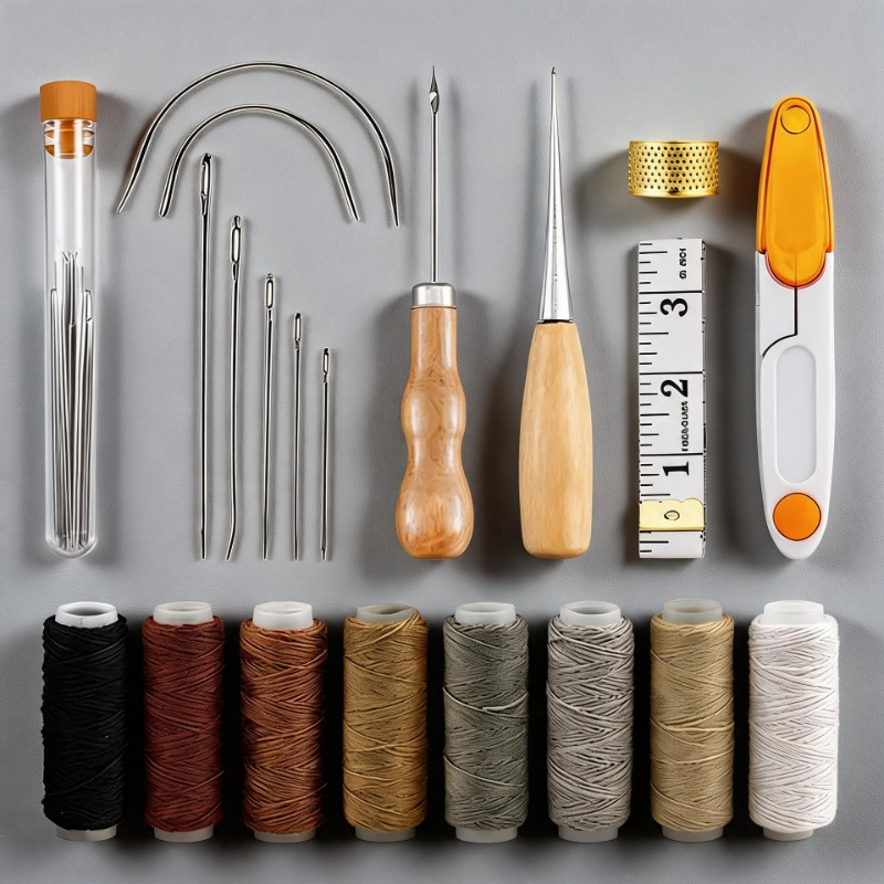 Beginner Leatherwork Kit - Leather Craft Working Tools Stitching Sewing