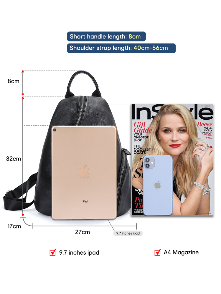 Zency Women's Genuine Leather  - đánh giá và giá Leather Work Backpack