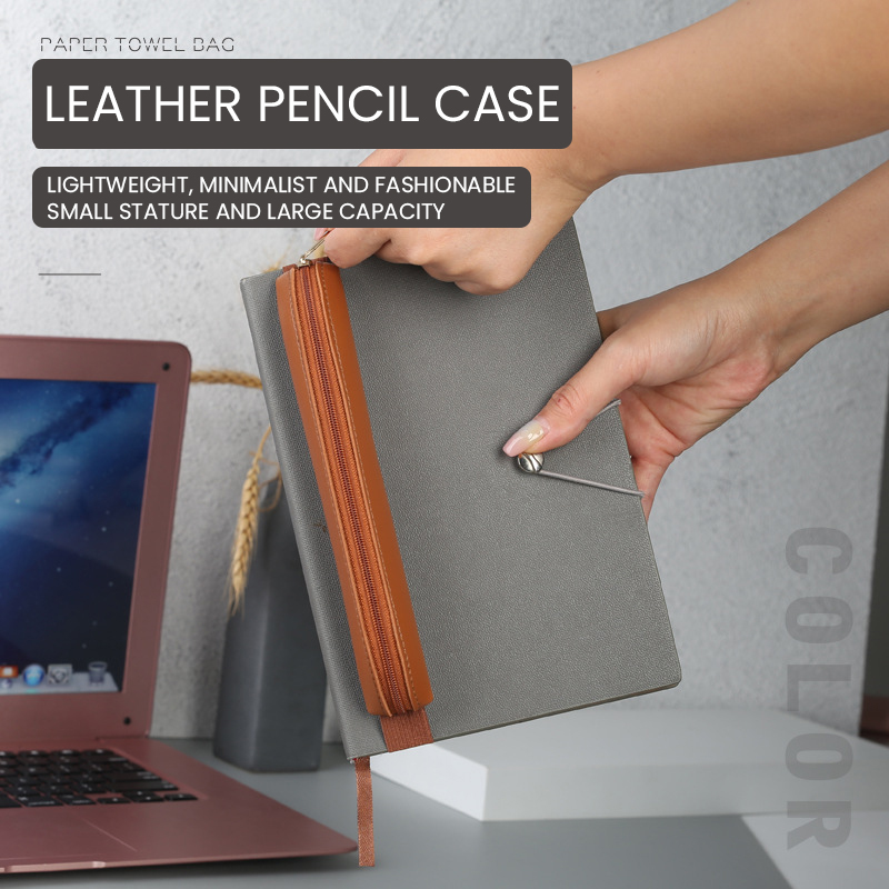 Pu Leather Pen Holder Zippered - đánh giá và giá Leather Work Diary