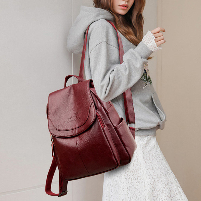Nóng Bagpack Nữ Thiết Kế Ba Lô - đánh giá và giá Leather Work Backpack