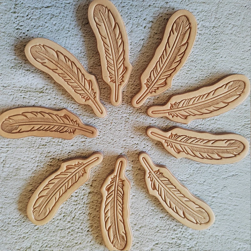 Feather Shape Brass Stamp Cutt - đánh giá và giá Leather Stamp Set
