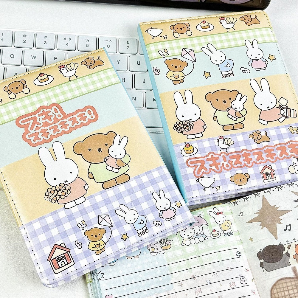 Miffy Rabbit Collage Notebook  - đánh giá và giá Leather Work Diary