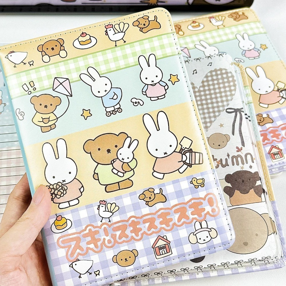 Miffy Rabbit Collage Notebook  - đánh giá và giá Leather Work Diary