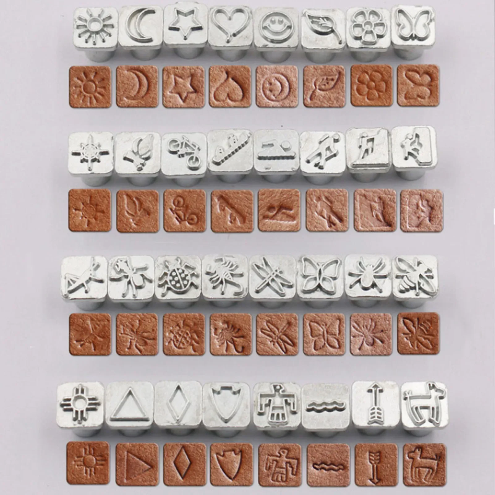 32PCS Cartoon Animal Plant Lea - đánh giá và giá Leather Stamp Set