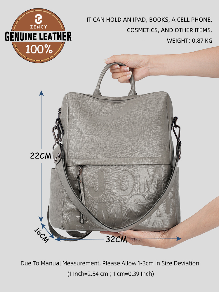 Zency Premium Genuine Leather  - đánh giá và giá Leather Work Backpack