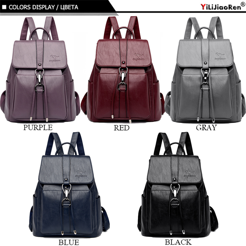 Chống Trộm Ba Lô Nữ Túi Đeo Va - đánh giá và giá Leather Work Backpack