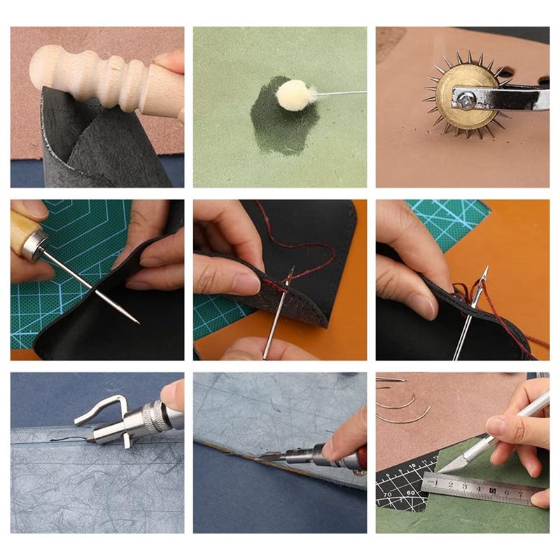 AB08-Leather Working Tools Kit - đánh giá và giá Beginner Leatherwork Kit