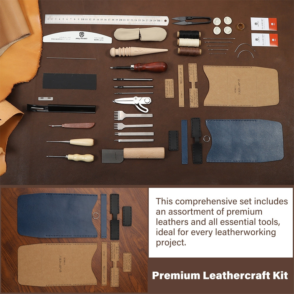 WUTA 63/74PCS Leather Craft Wo - đánh giá và giá Beginner Leatherwork Kit