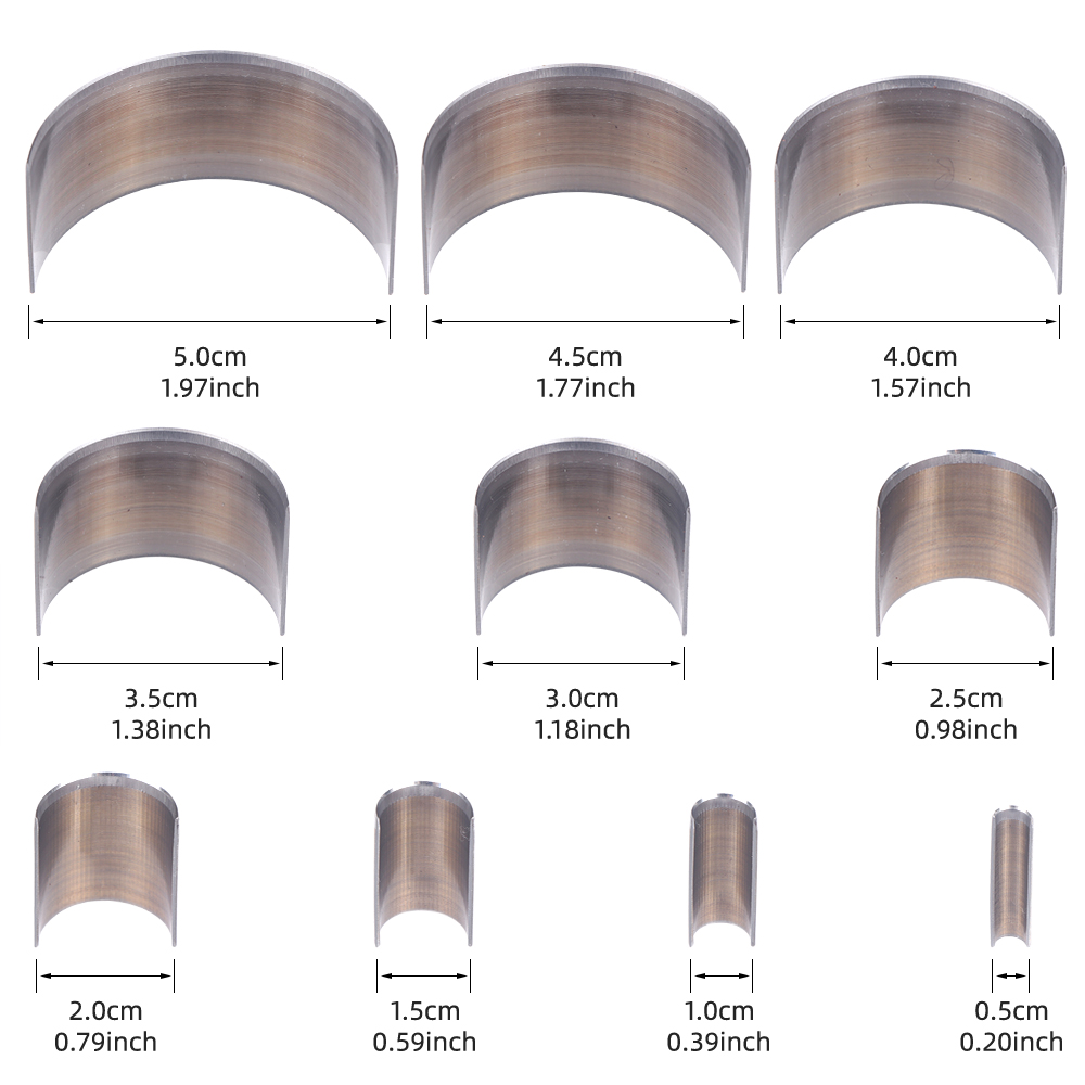 10pc/set Half Circle Punching  - đánh giá và giá Leather Stamp Set