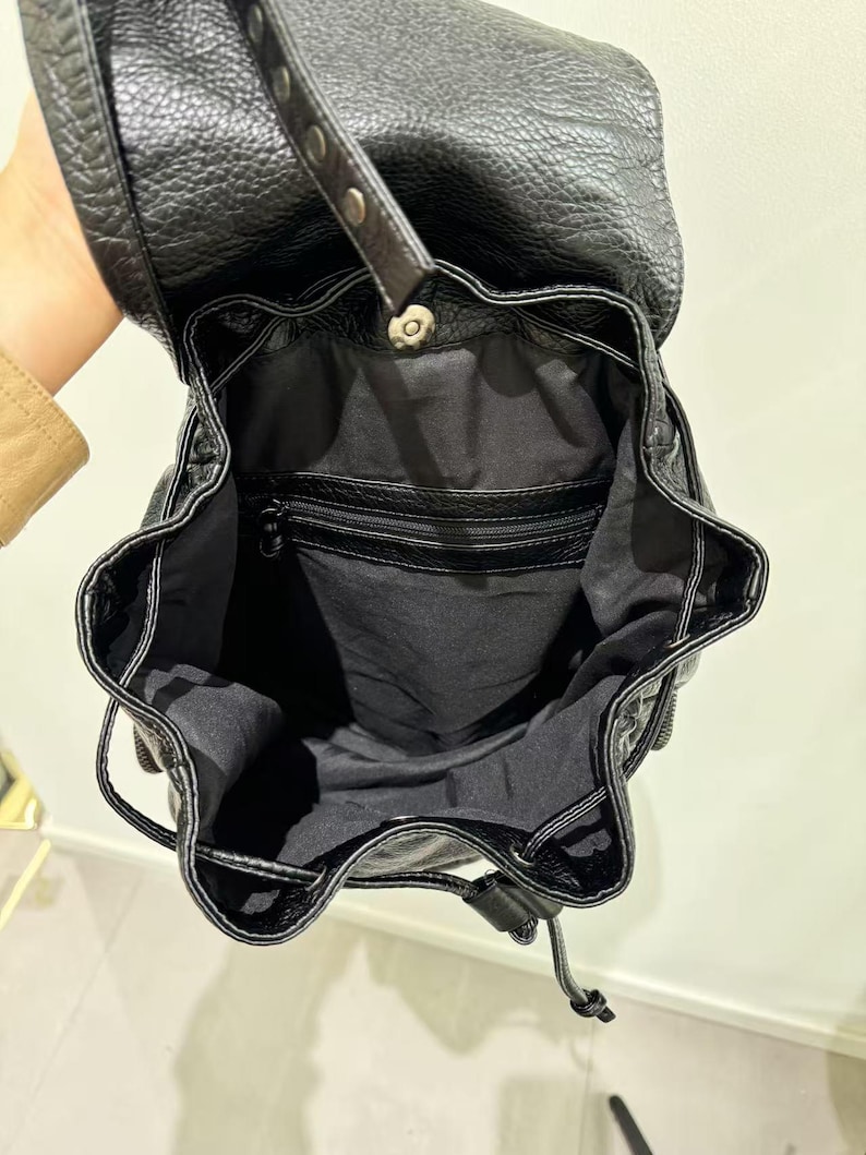 Gothic Punk PU Leather Shoulde - đánh giá và giá Leather Work Backpack