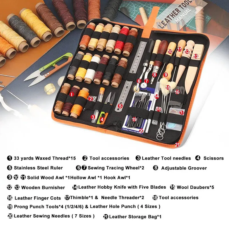 Leather Working Tools Practica - đánh giá và giá Beginner Leatherwork Kit