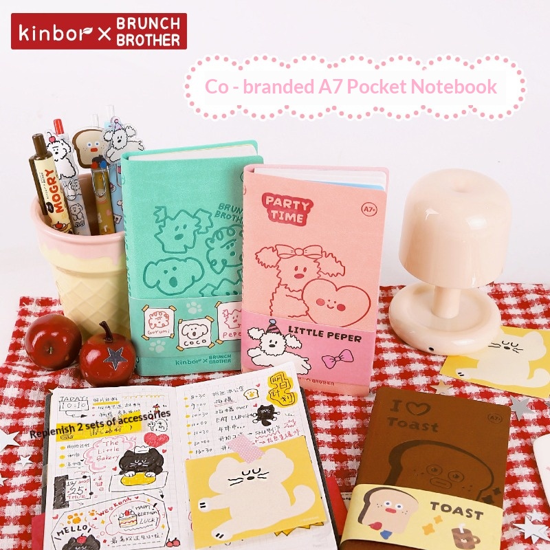 Kinbor Cute Cartoon A7 Pocket  - đánh giá và giá Leather Work Diary