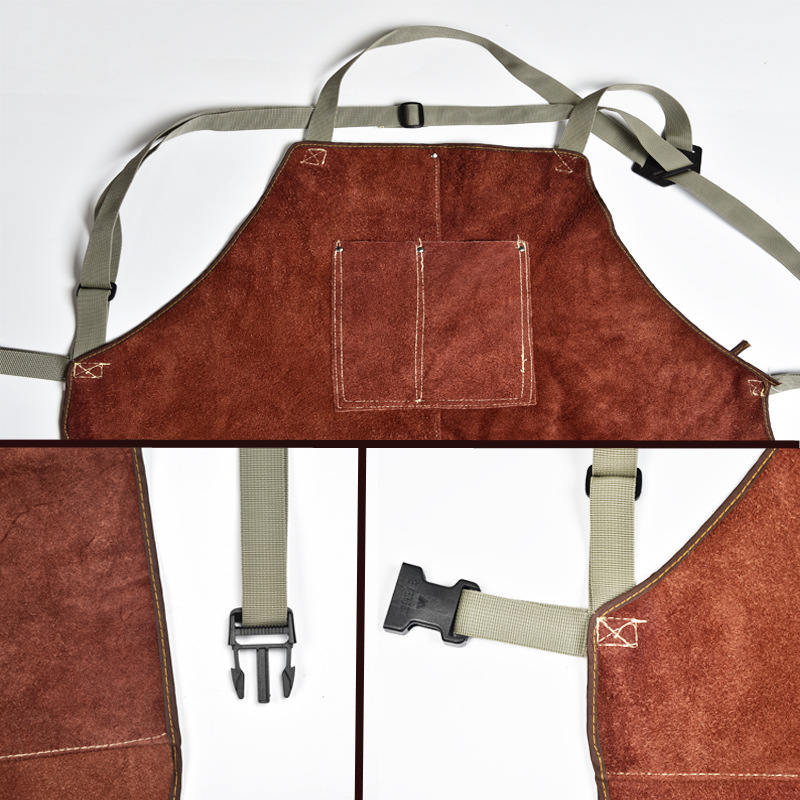 Cowhide Welding suit Apron Was - đánh giá và giá Leather Work Overalls
