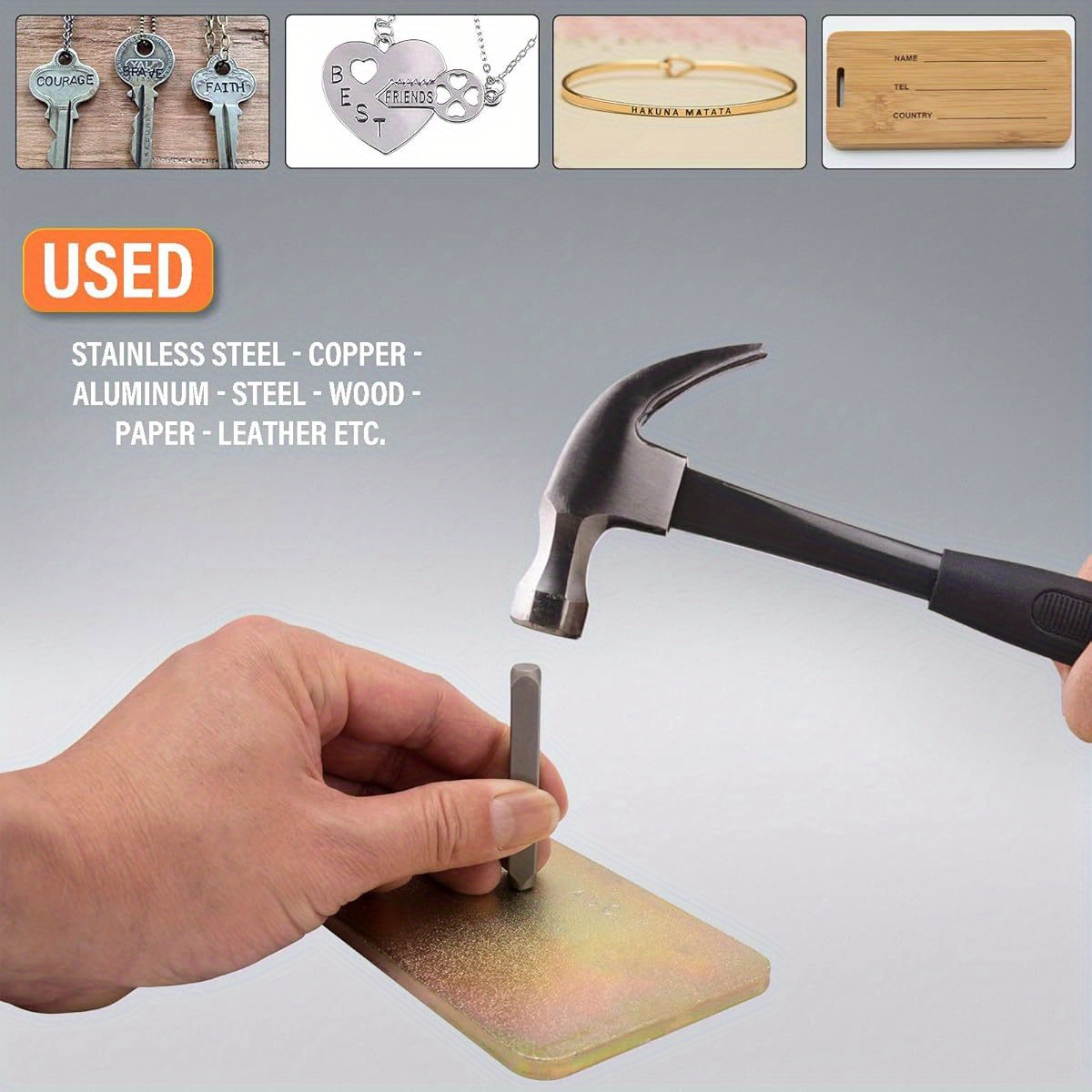 36pcs Metal Letter Punch Set 3 - đánh giá và giá Leather Stamp Set