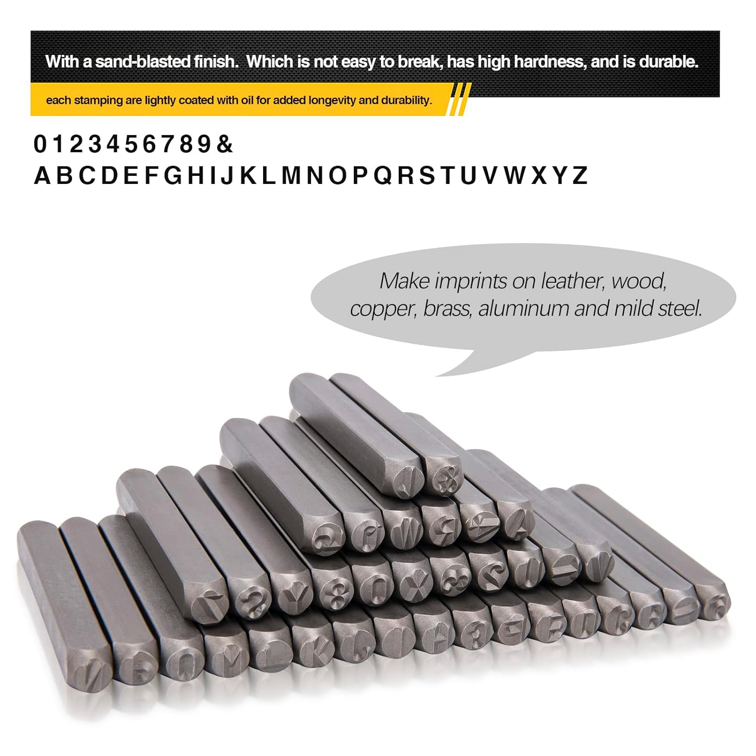 36pcs Metal Letter Punch Set 3 - đánh giá và giá Leather Stamp Set