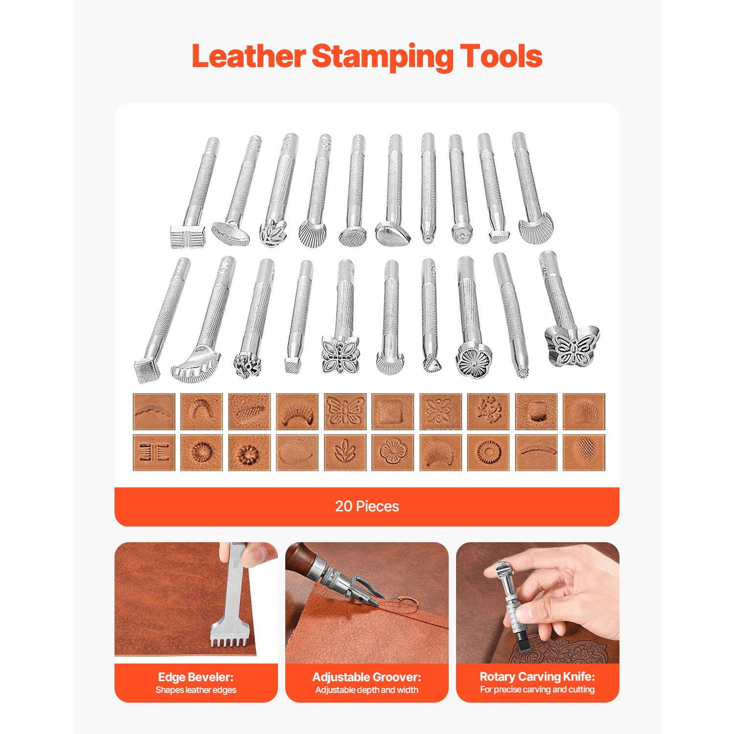Leather Working Tools Kit, 92  - đánh giá và giá Beginner Leatherwork Kit