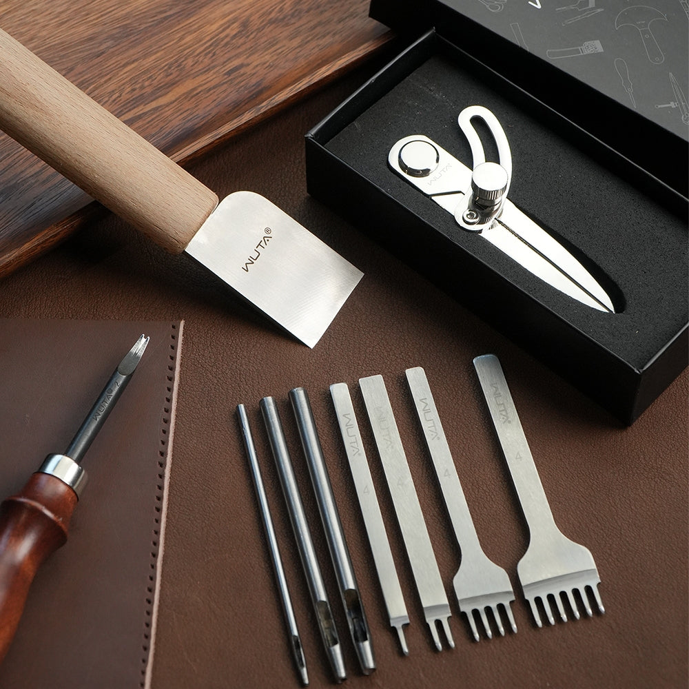 WUTA 74Pcs Leather Craft Tools - đánh giá và giá Beginner Leatherwork Kit